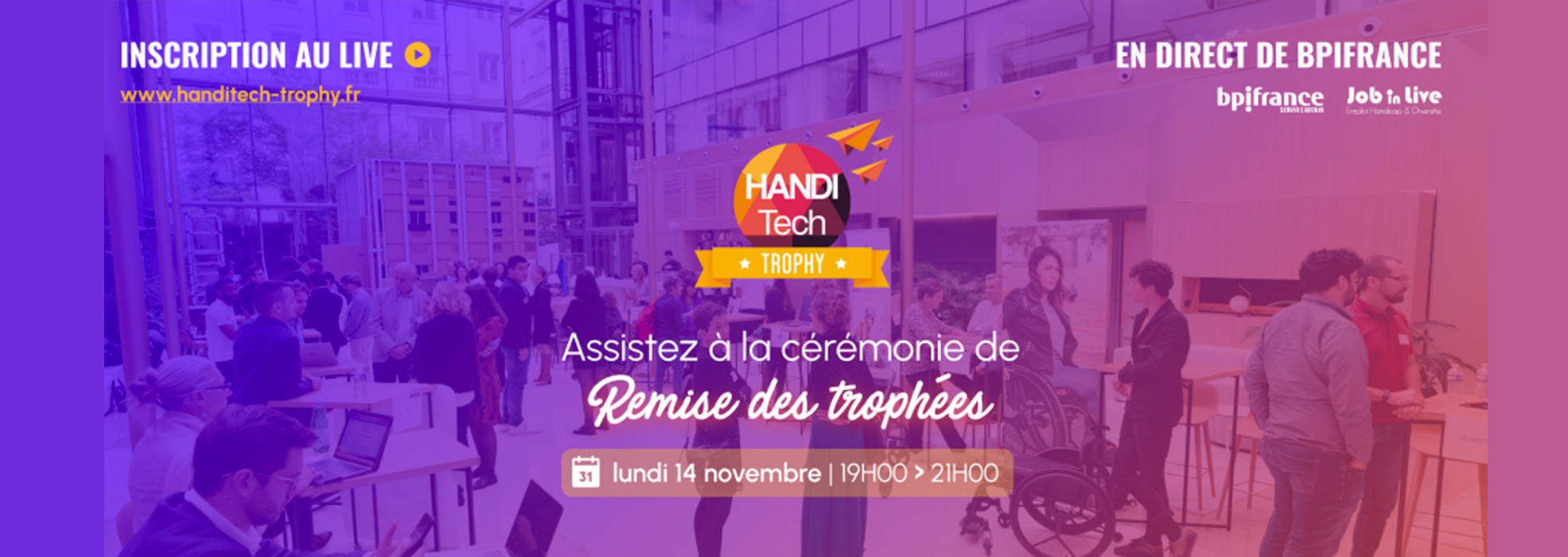 Bannière cérémonie Handitech Trophy